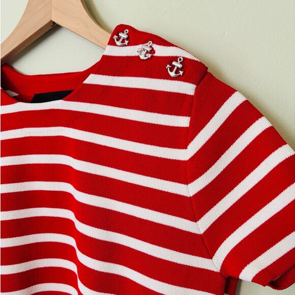 Zara Nautical Crop Top Size Large - Picture 2 of 7